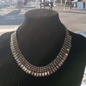 choker rhinestone vintage baguette necklace